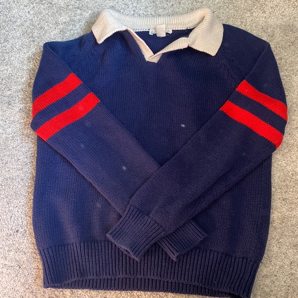 Jcrew boys collared knit sweater preppy size 6-7
